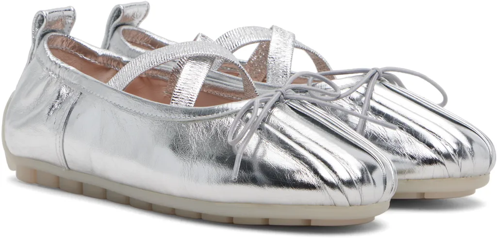 Cross-Strap Bow Ballet Flats