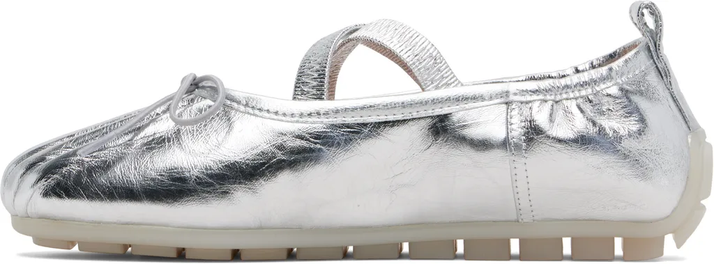 Cross-Strap Bow Ballet Flats