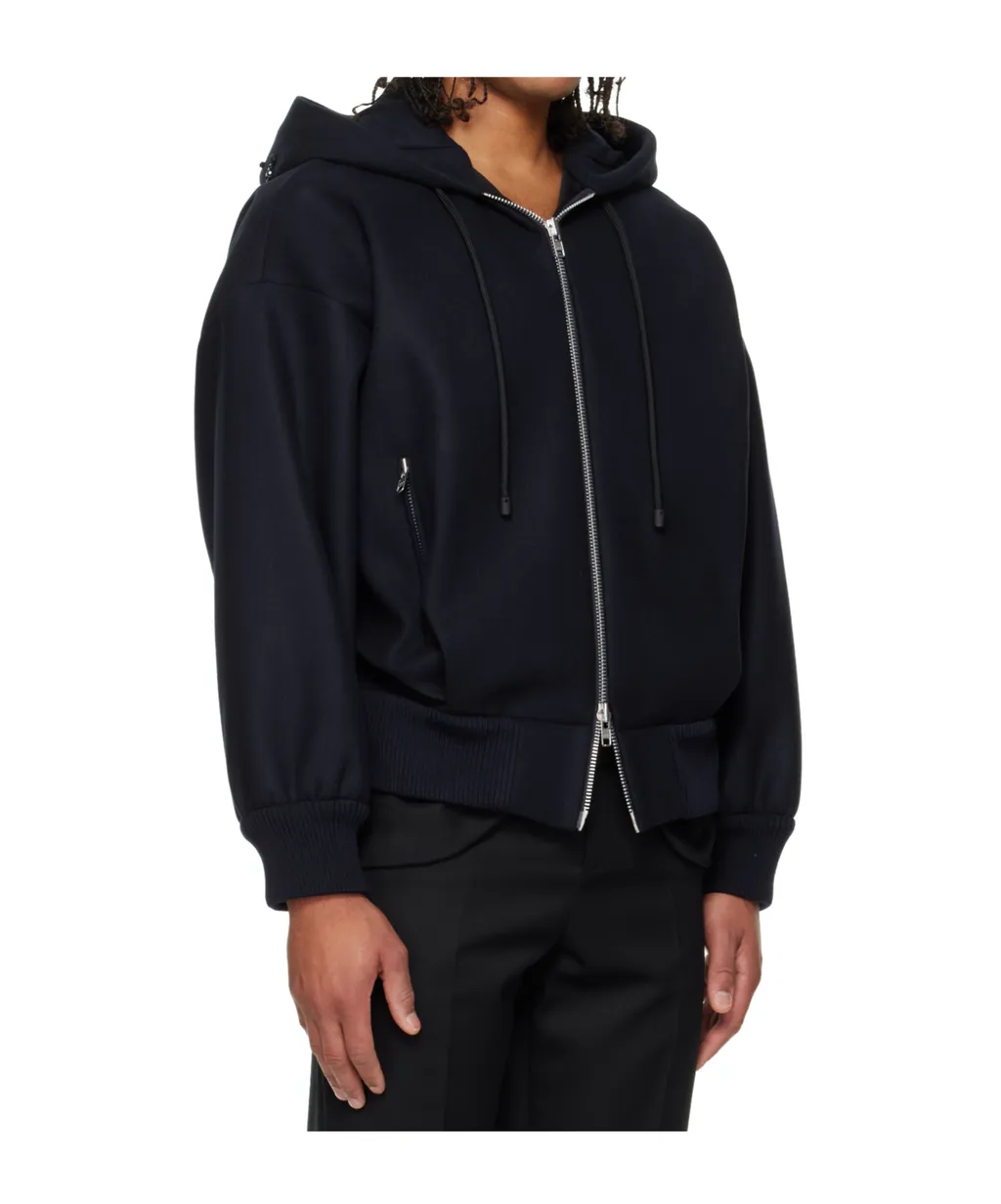 Embellished Hooded Zip-Up Jacket