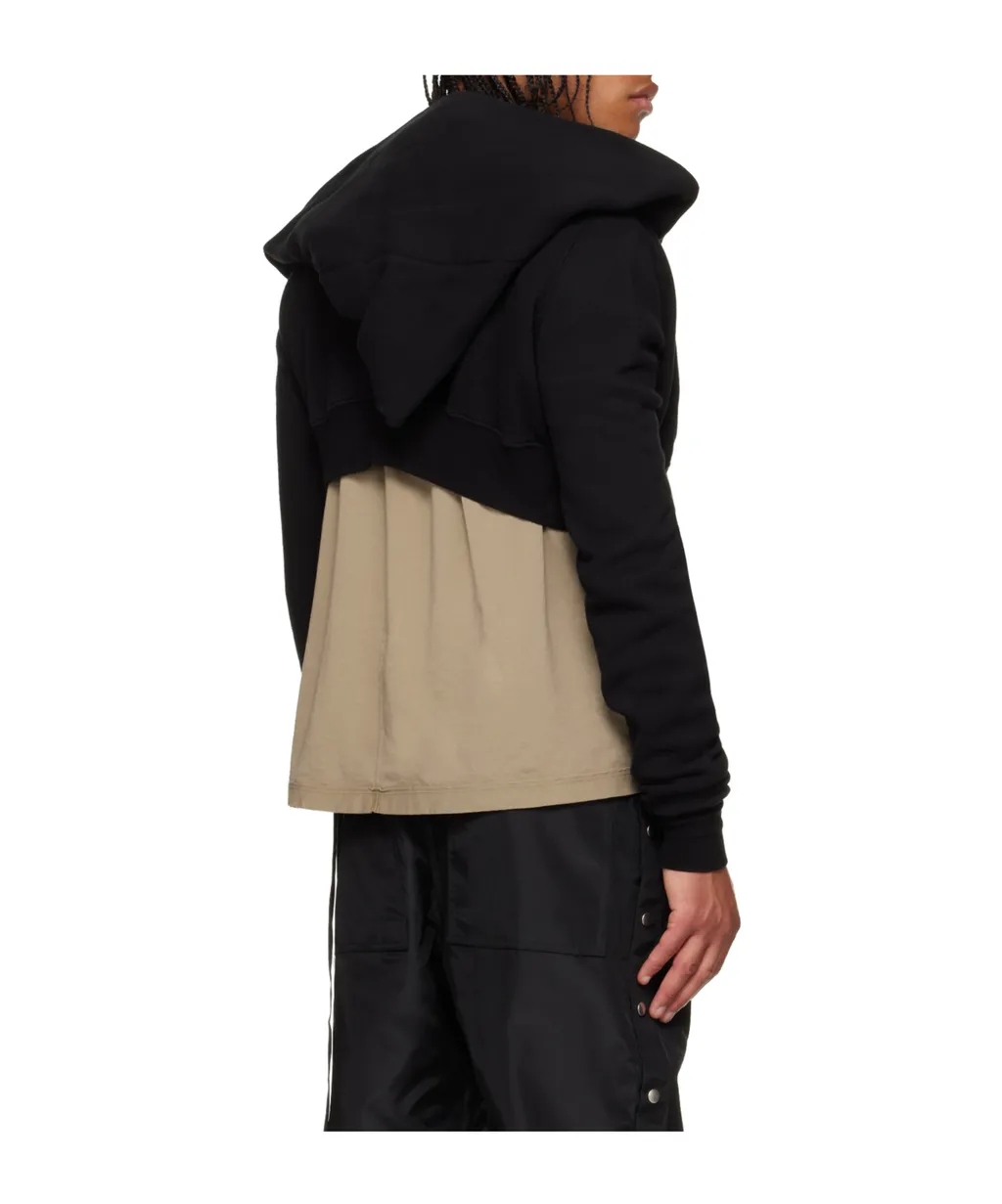 Draped Zip-Front Asymmetrical Hoodie