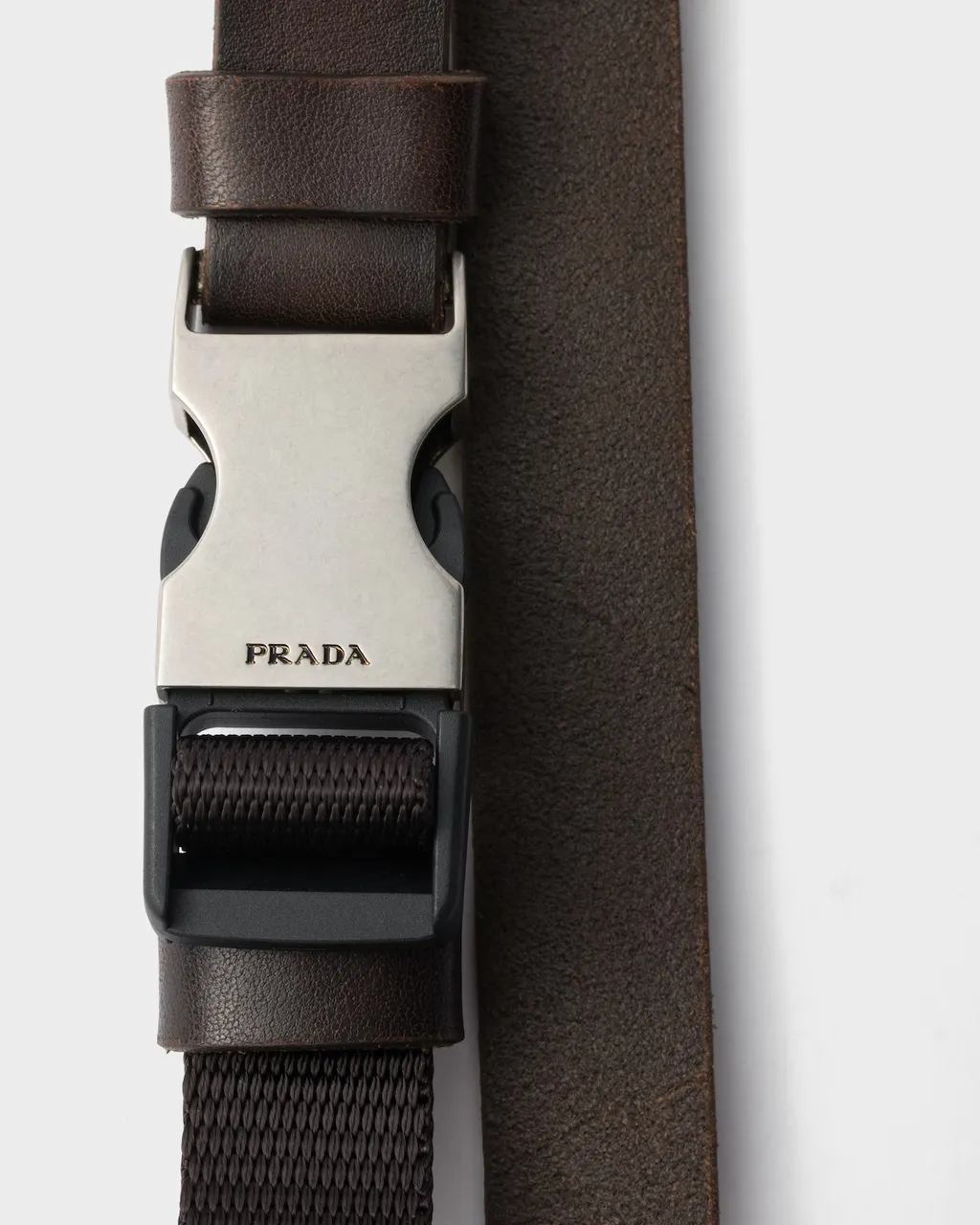 Prada Logo-Engraved Buckle Belt
