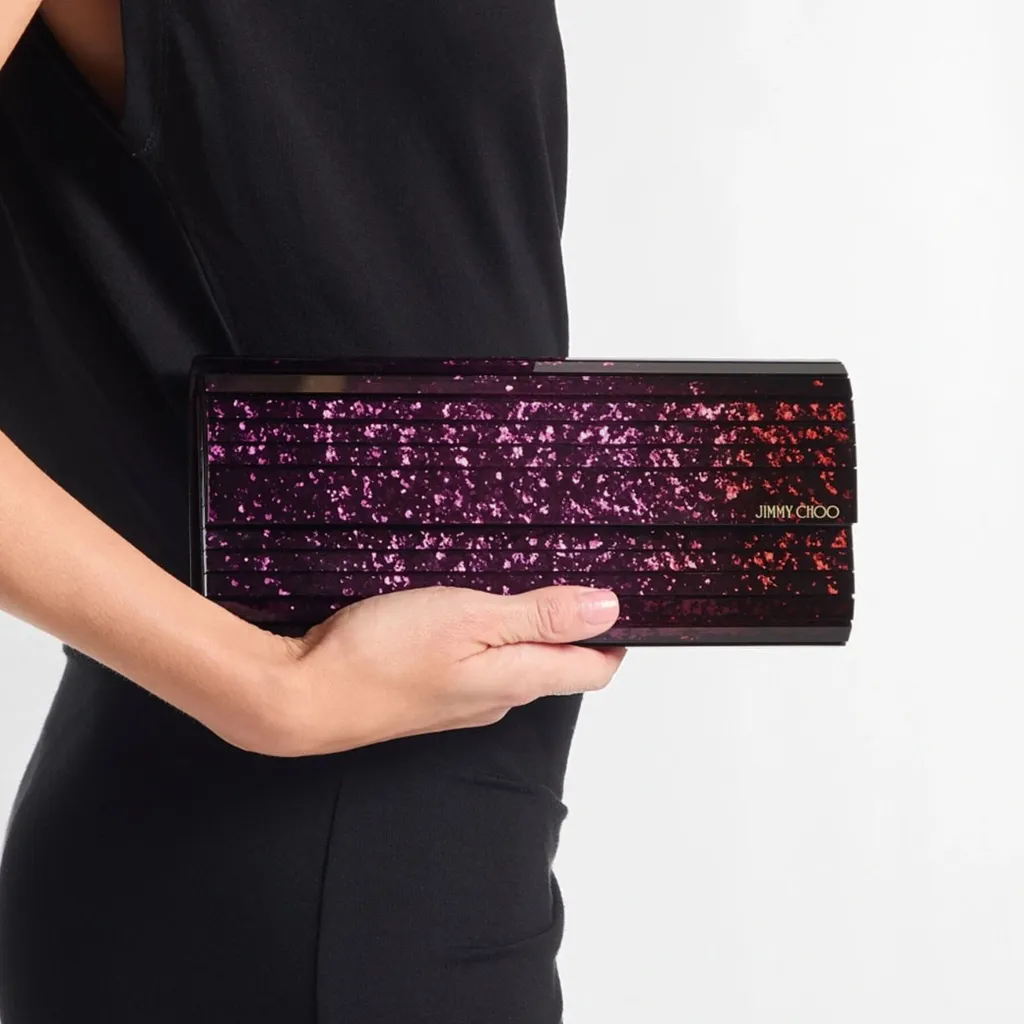 Sweetie Glitter-Embellished Clutch Bag