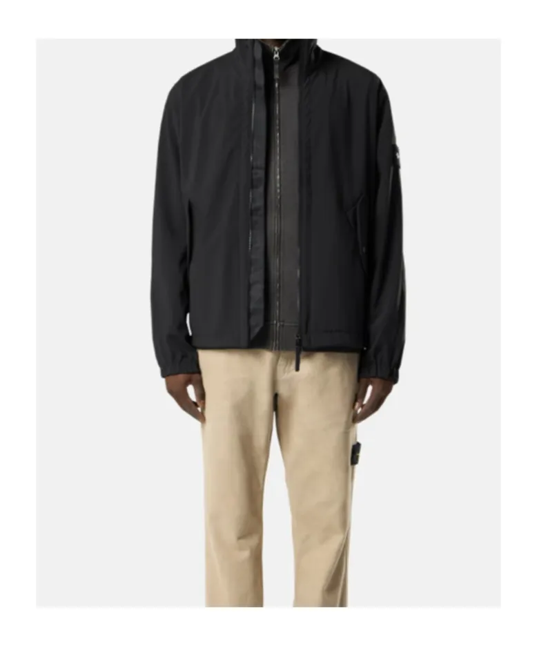Stone Island High Neck Zip-Up Jacket