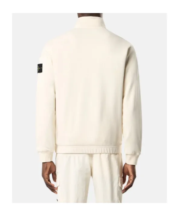 Stone Island Logo Patch Zip-Up Sweatshirt