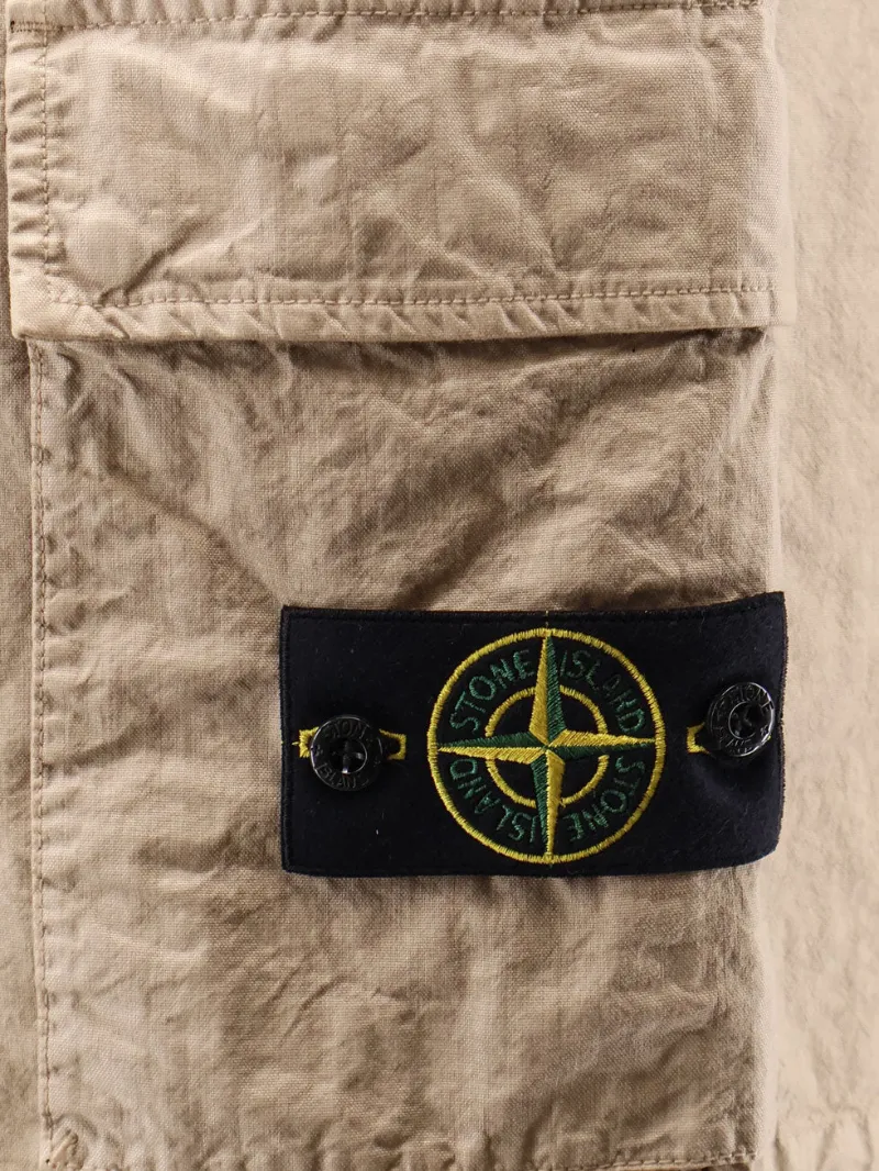 Stone Island Logo Patch Cargo Shorts