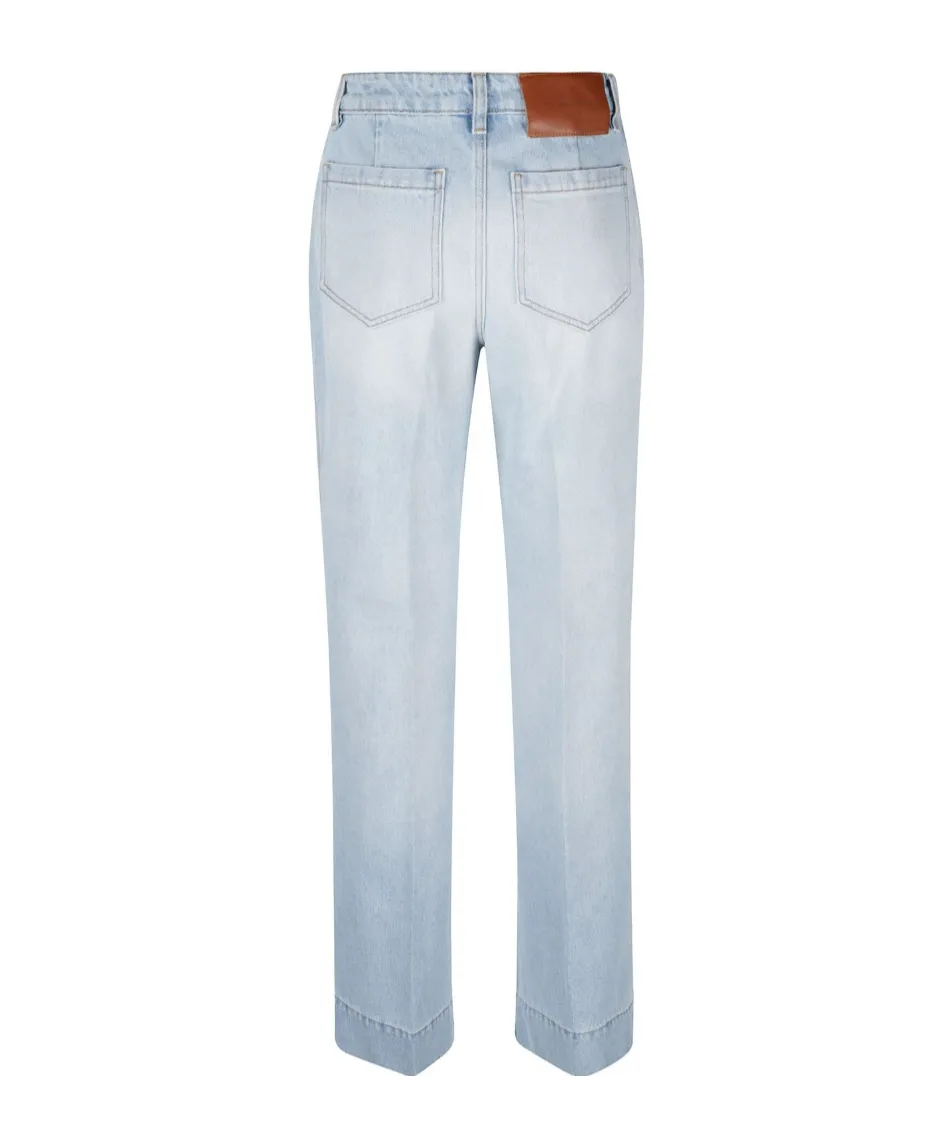 Victoria Beckham Patch-Pocket Straight Leg Jeans