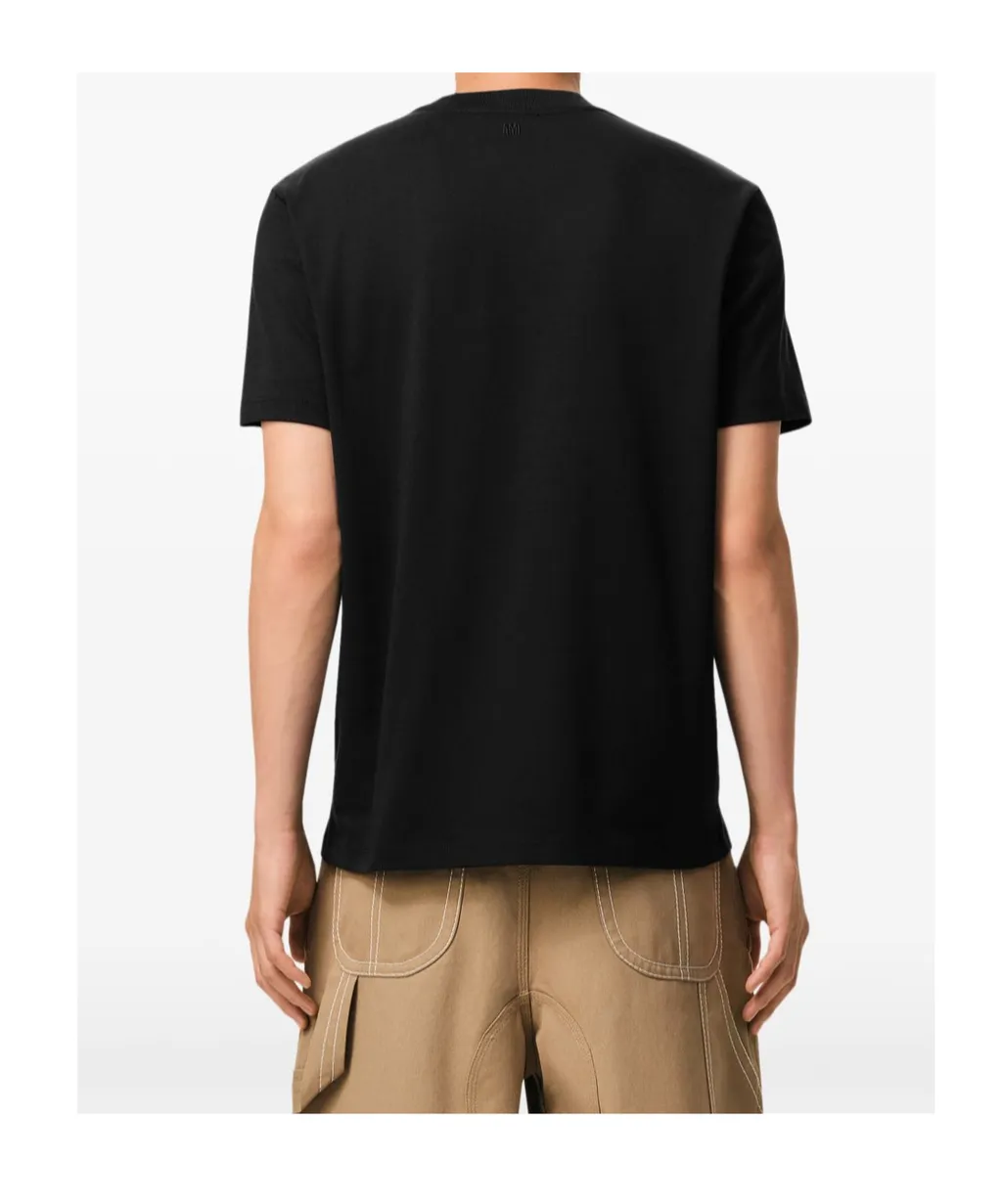Ami Logo Embroidered Crewneck T-Shirt