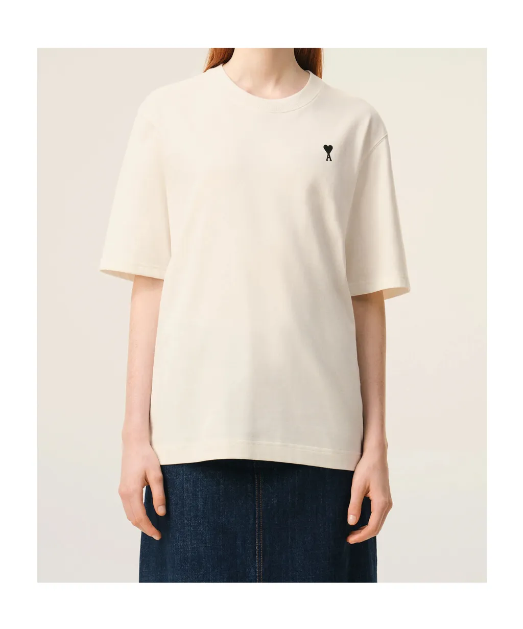 Ami Paris Short Sleeved Crewneck T-Shirt