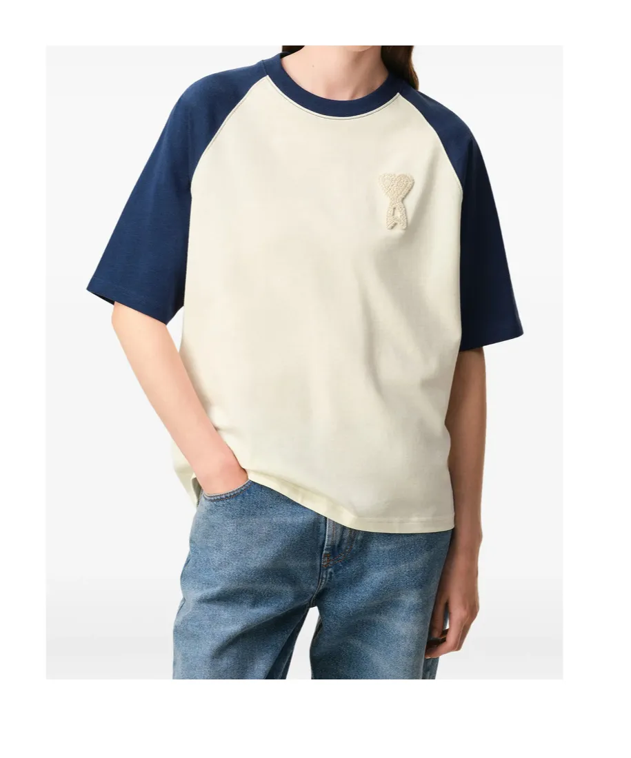 Ami Paris Logo Patch Crewneck T-Shirt