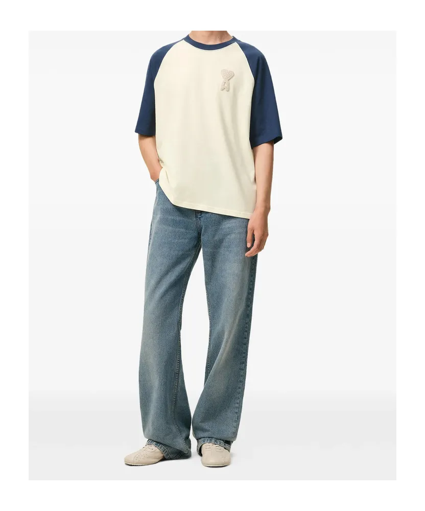Ami Paris Logo Patch Crewneck T-Shirt