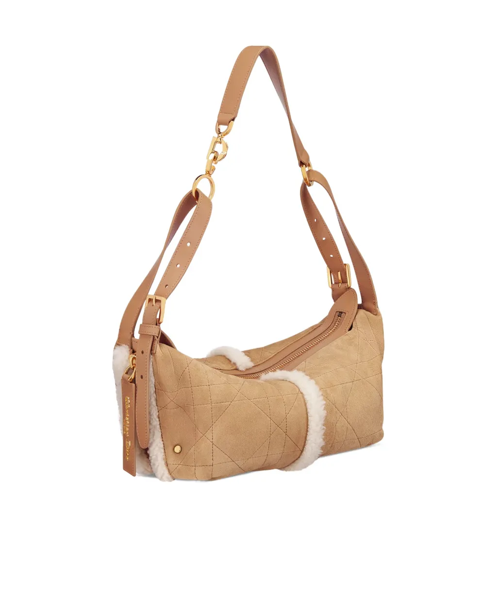 Dioralps Small D-Journey Bag In Suede Lambskin