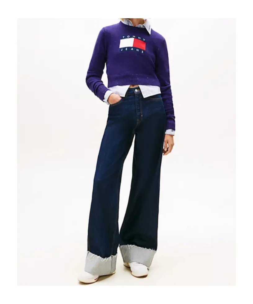 Tommy Jeans Tommy Flag Sequin Slim Jumper