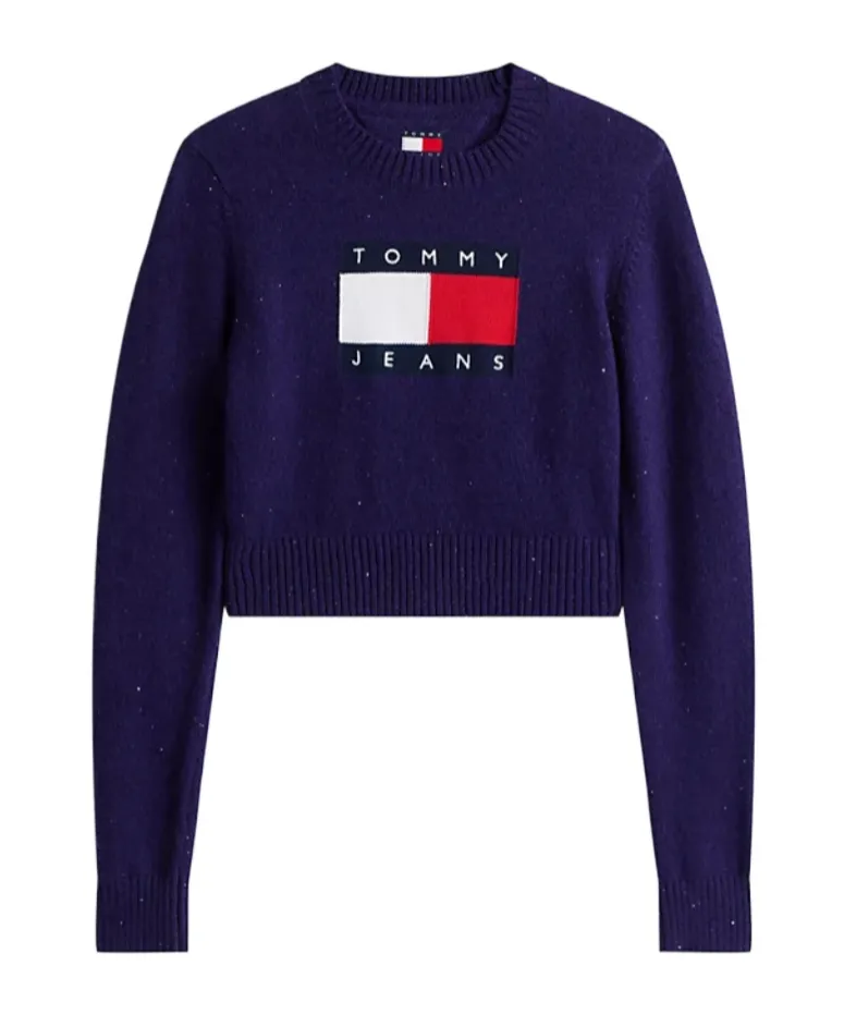 Tommy Jeans Tommy Flag Sequin Slim Jumper