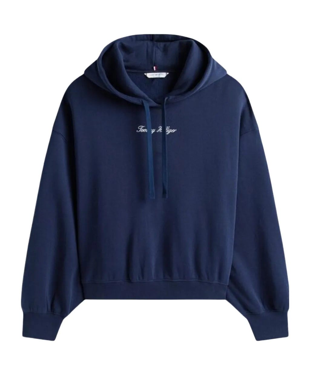 Textured Logo Relaxed Hoody