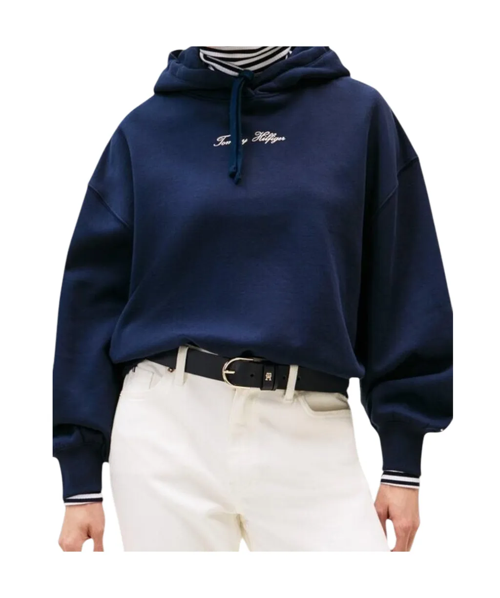 Textured Logo Relaxed Hoody