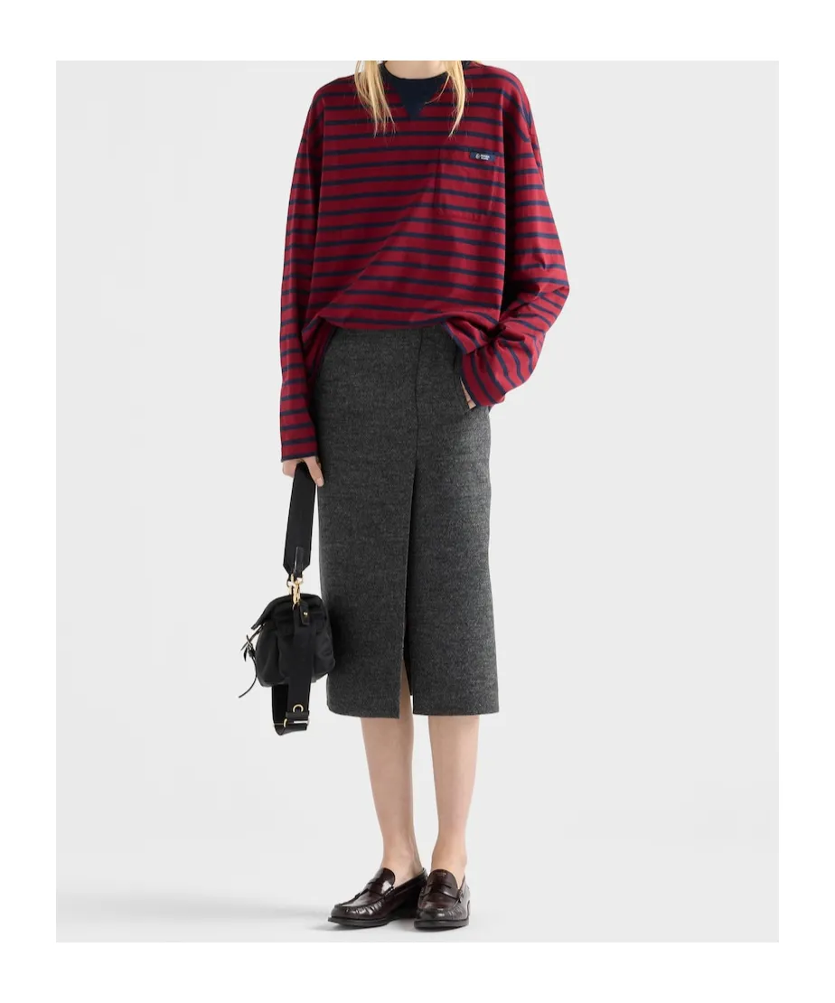 Prada Long-Sleeved Striped T-Shirt