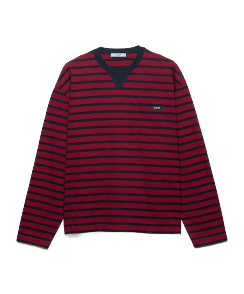 Prada Long-Sleeved Striped T-Shirt