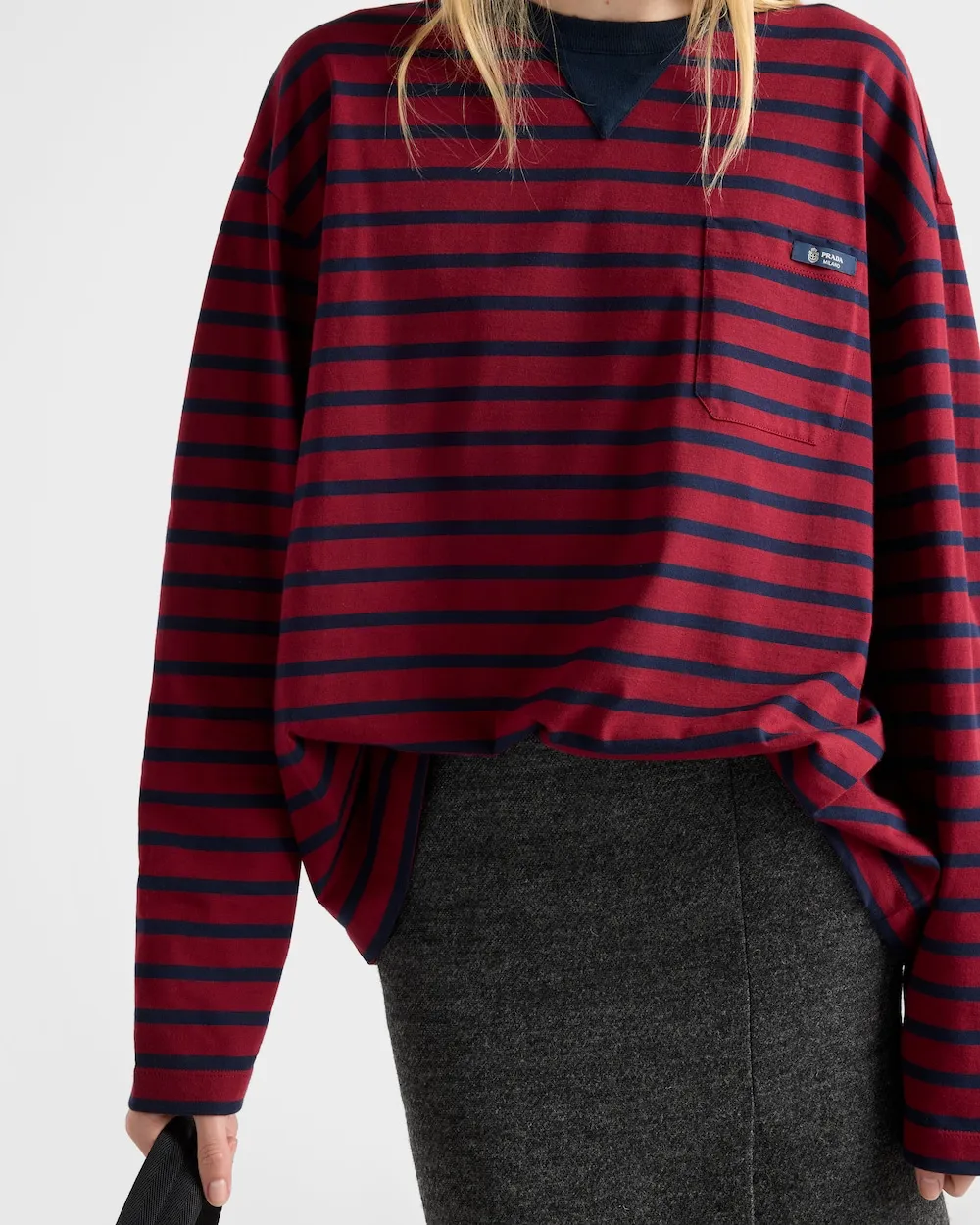 Prada Long-Sleeved Striped T-Shirt