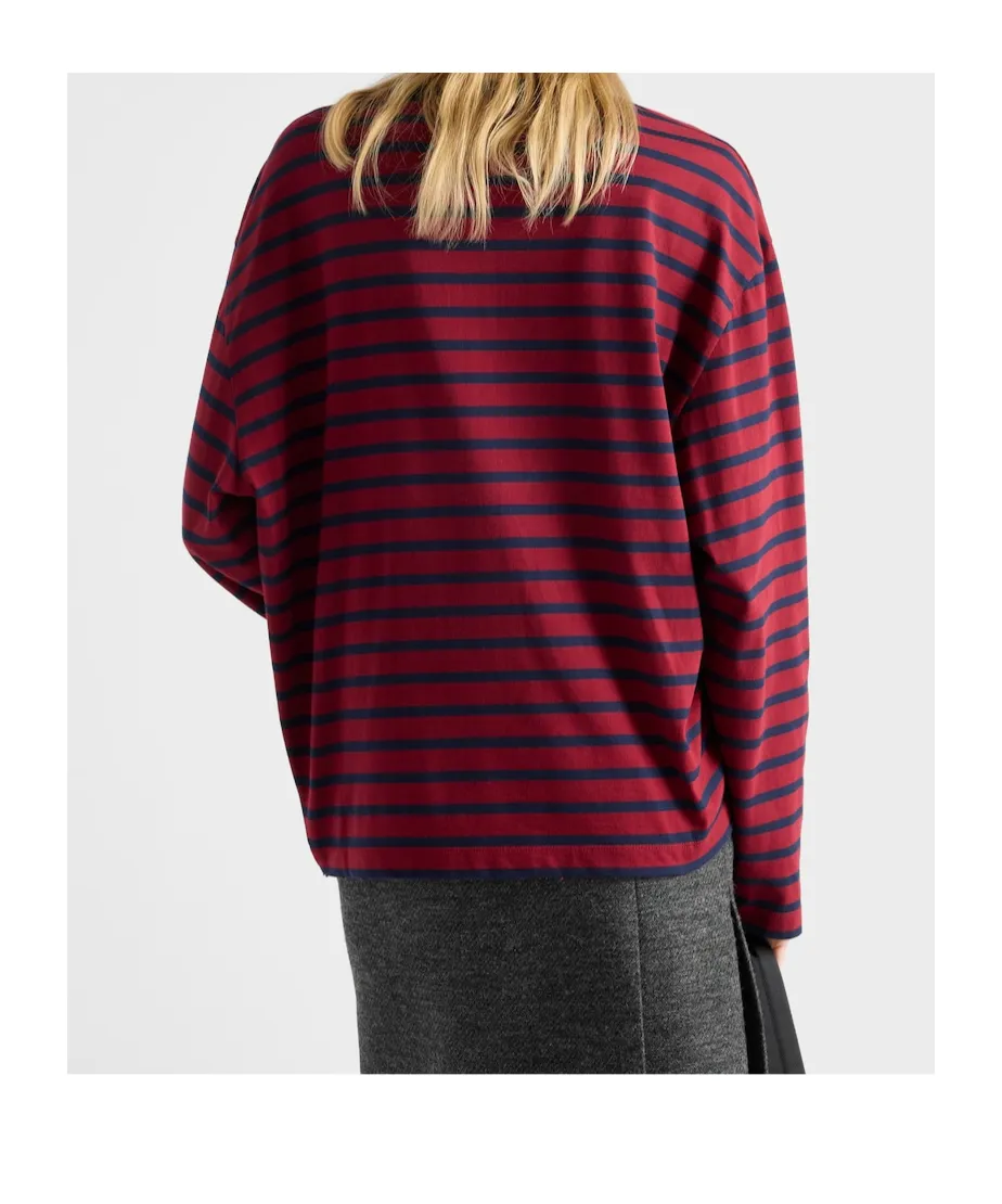 Prada Long-Sleeved Striped T-Shirt