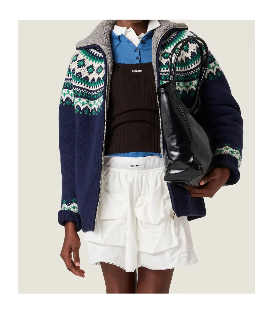 Miu Miu Zip-Up Cardigan