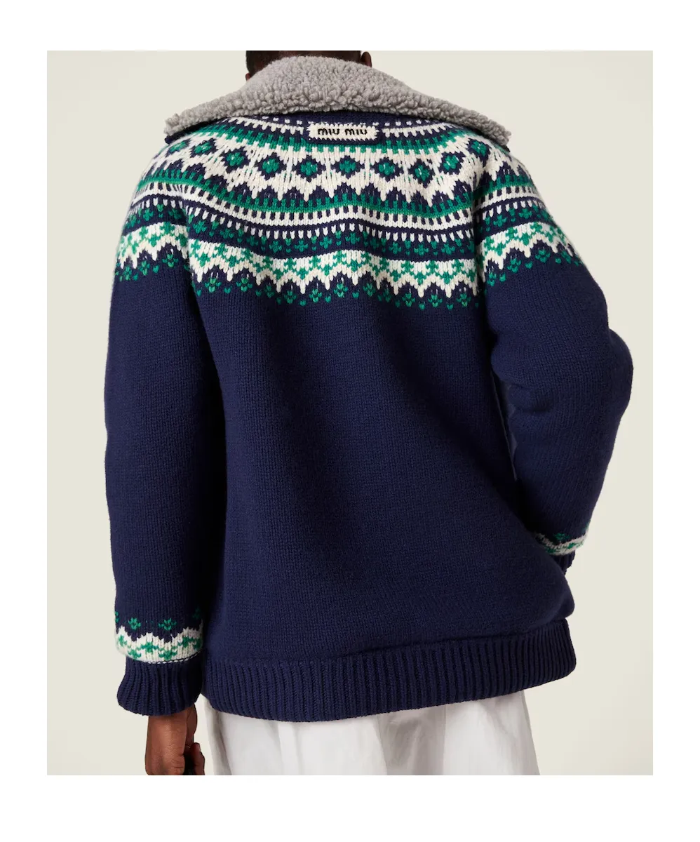 Miu Miu Zip-Up Cardigan