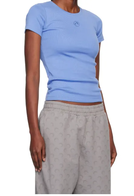 Ribbed Knitted T-Shirt