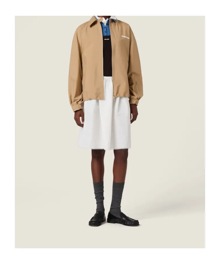 Miu Miu Long-Sleeved Zip-Up Windbreaker