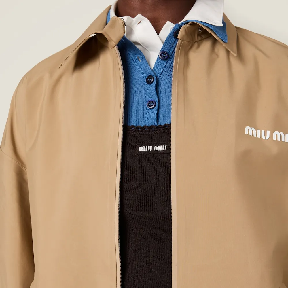 Miu Miu Long-Sleeved Zip-Up Windbreaker