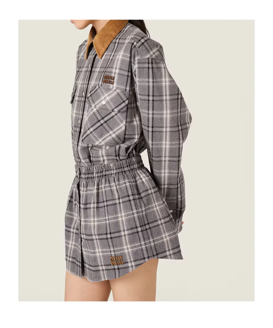 Miu Miu Button-Up Checked Shirt