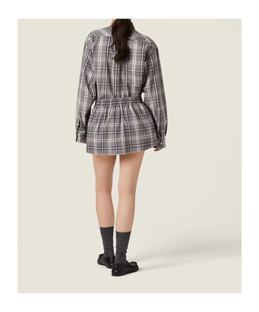 Miu Miu Button-Up Checked Shirt