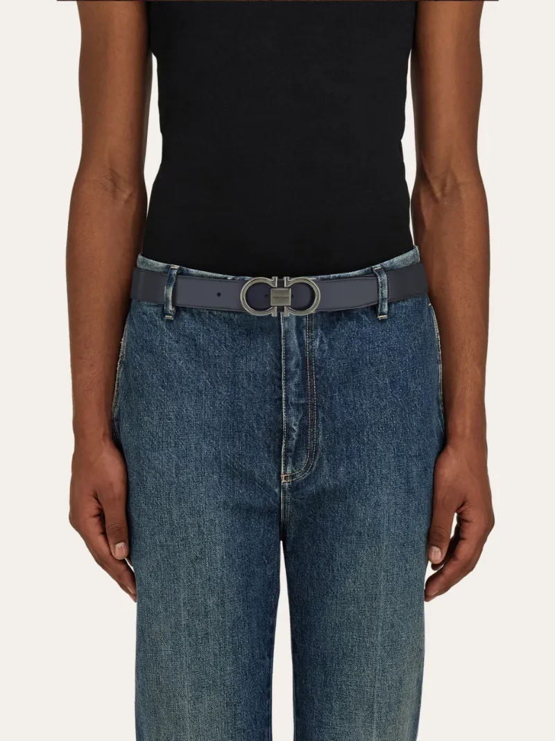 Reversible And Adjustable Gancini Belt