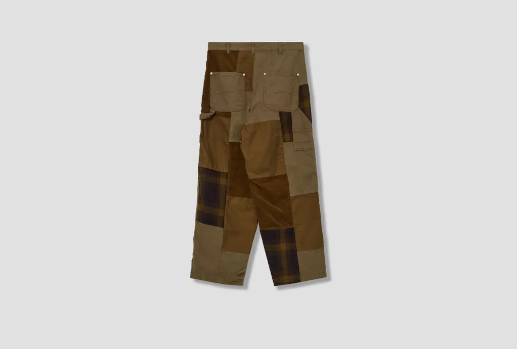 Patchwork Wide-Leg Pants