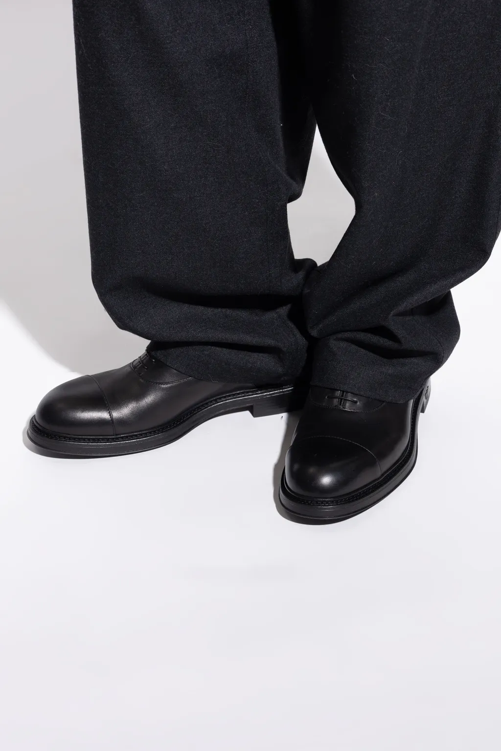 Emporio Armani Cap-Toe Lace-Up Oxford Shoes