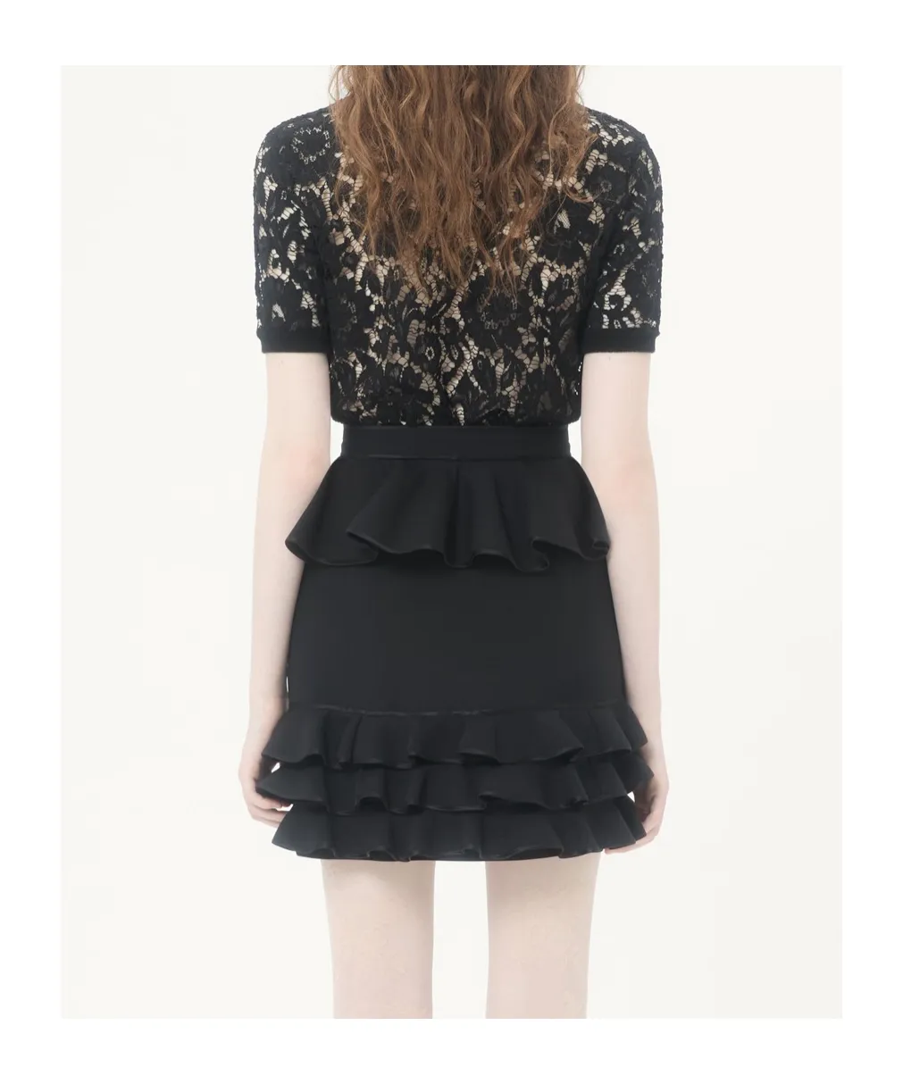 Valentino	Crewneck Lace Top