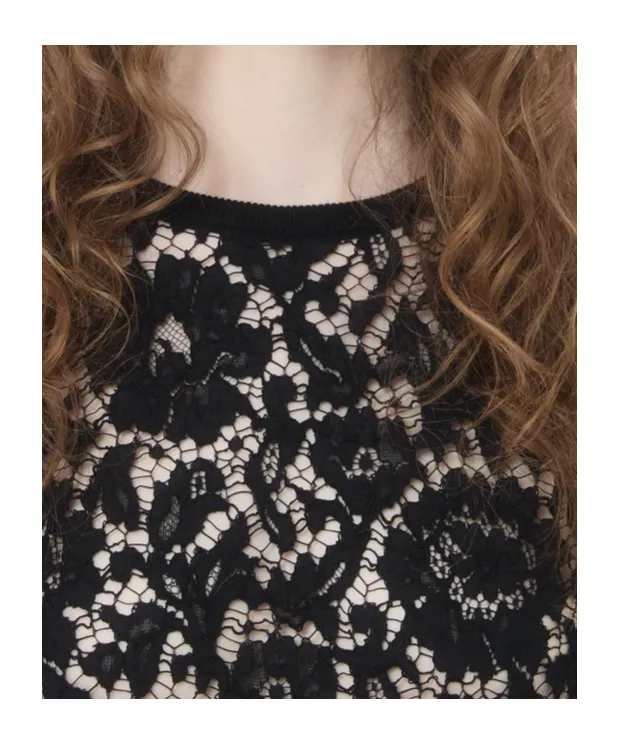 Valentino	Crewneck Lace Top
