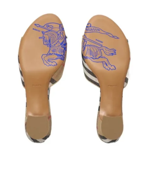 Burberry Check Sloane Mules