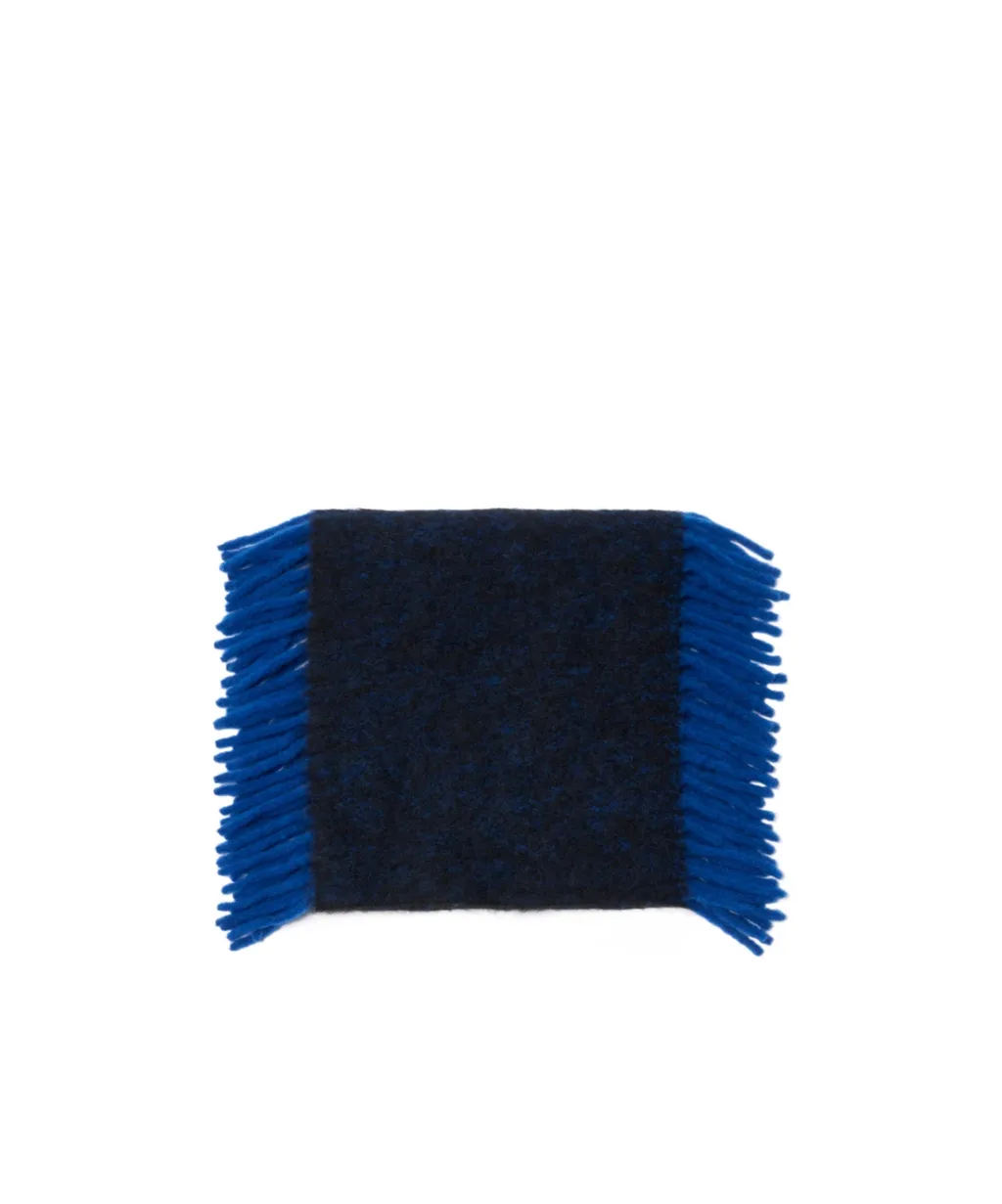 Burberry Logo Embroidered Fringed Happy Scarf