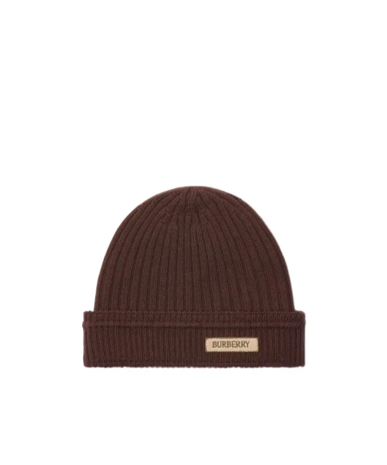 Burberry Logo Patch Knitted Beanie