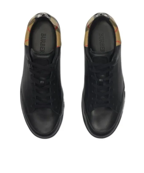 Burberry Set Checked Lace-Up Sneakers