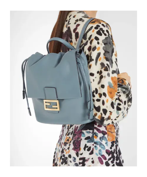 Fendi Ff Clasp Drawstring Backpack