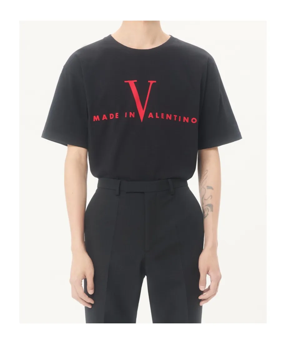 Valentino Logo Printed Crewneck T-Shirt