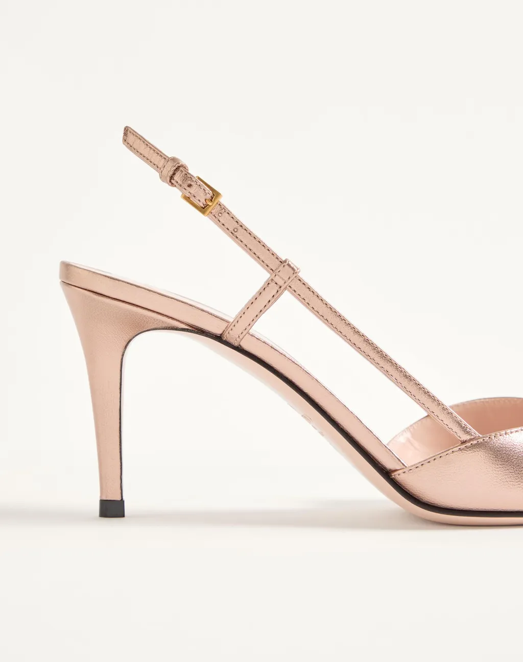 Vlogo Signature Slingback Pump In Laminated Nappa Leather 80Mm