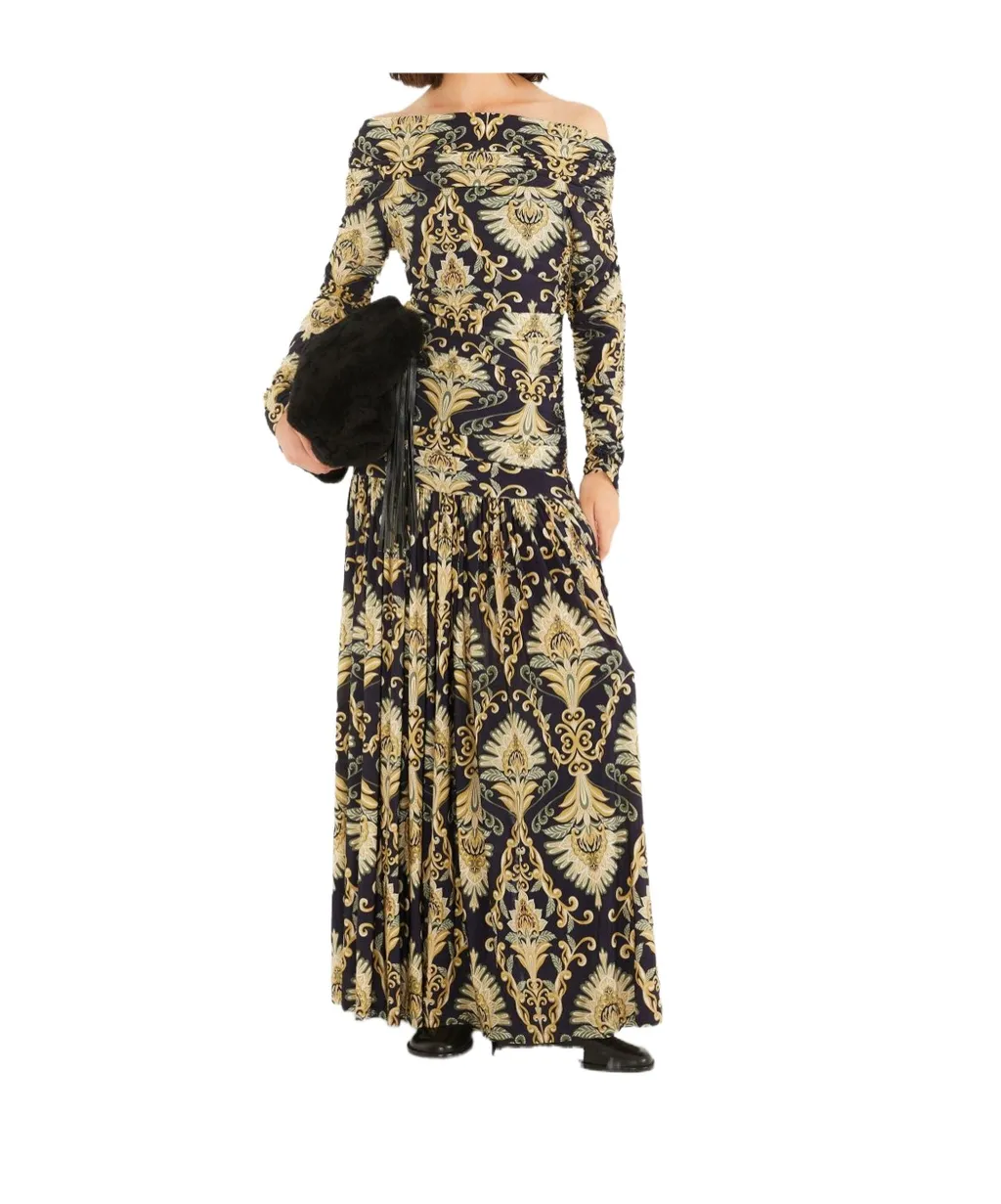 Arabesque Off-Shoulder Maxi Dress