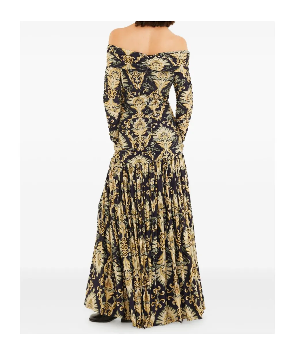 Arabesque Off-Shoulder Maxi Dress