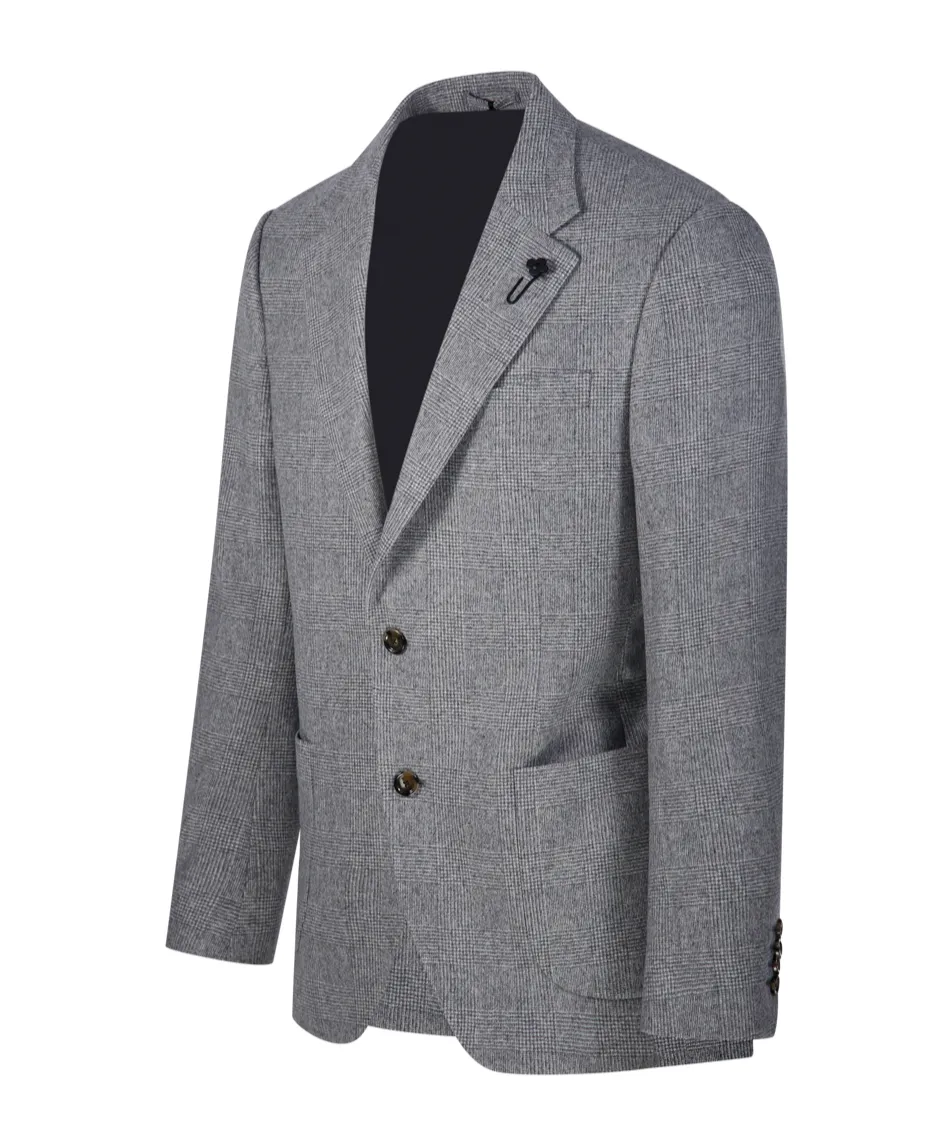 Lardini Notch Lapel Wool-Cashmere Jacket