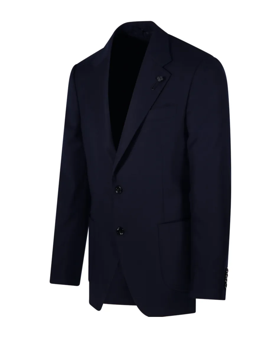 Lardini Virgin Wool Single-Breasted Jacket