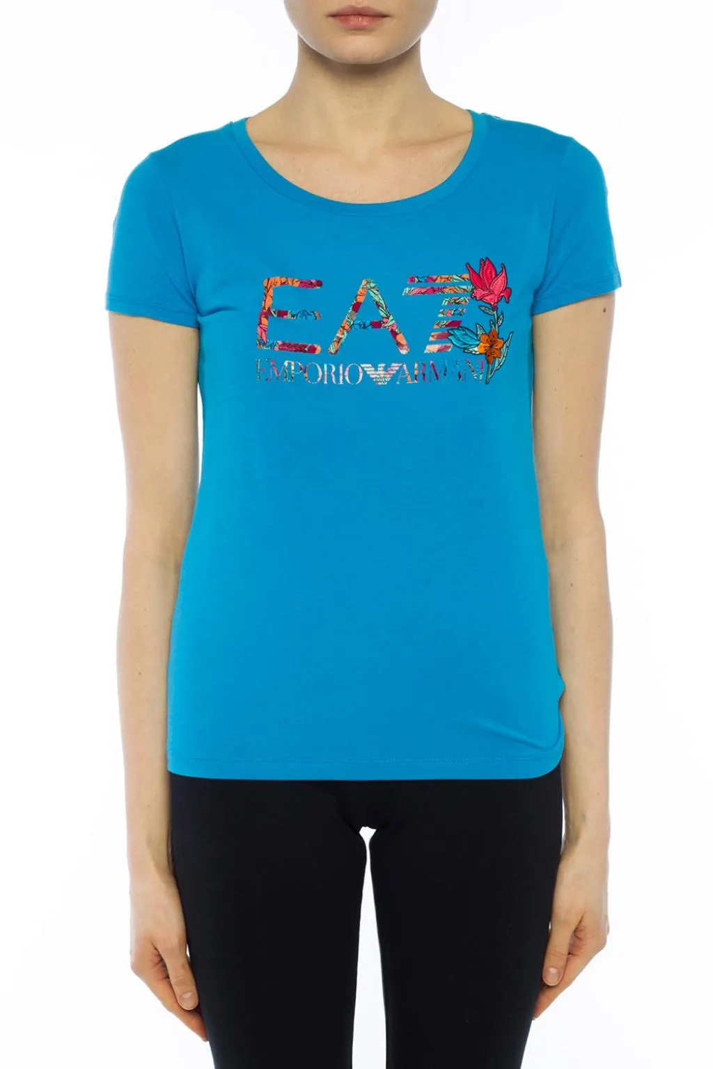 Round Collar Logo T-Shirt