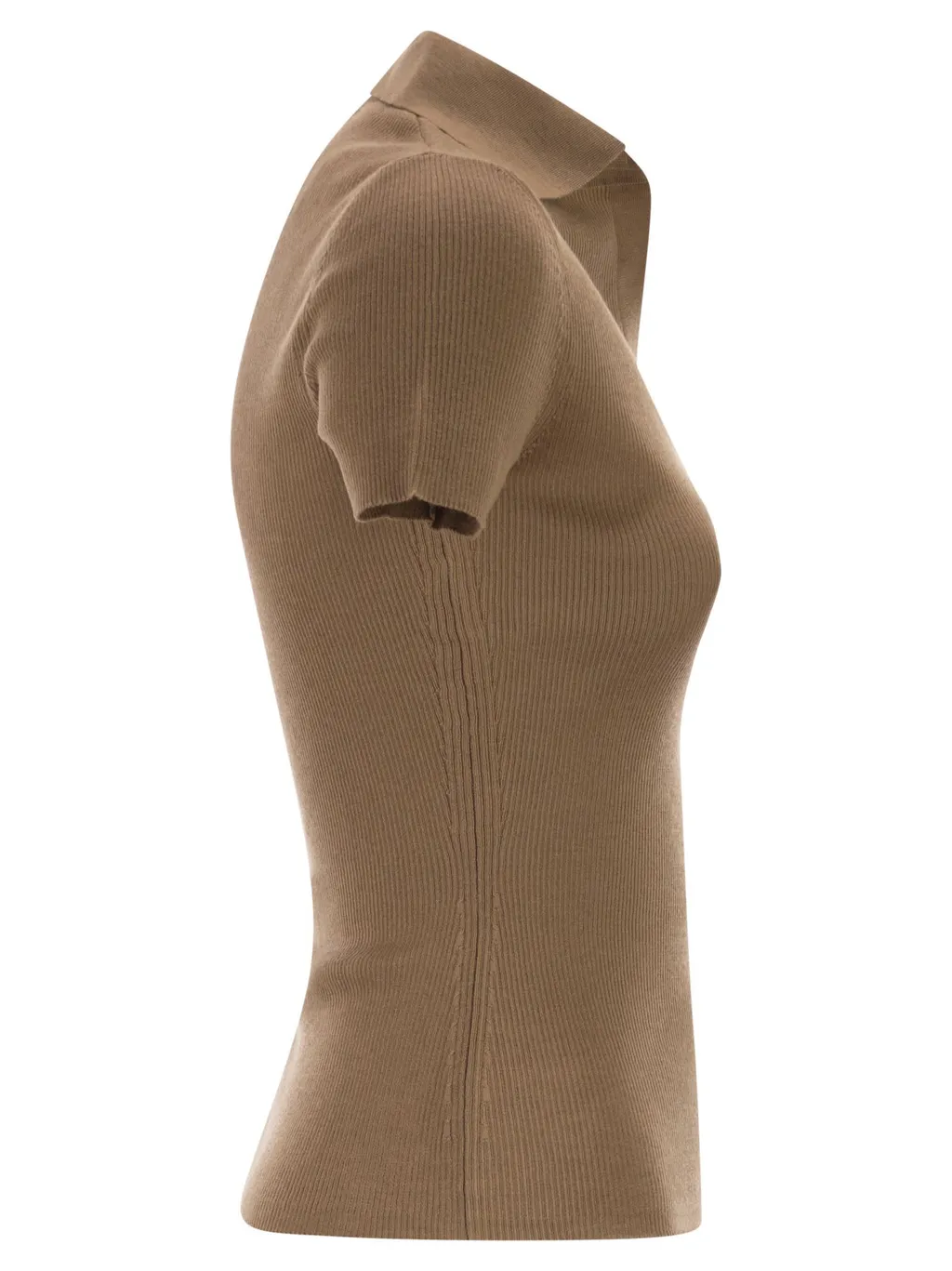 Max Mara Albero Short-Sleeved Ribbed Polo Shirt
