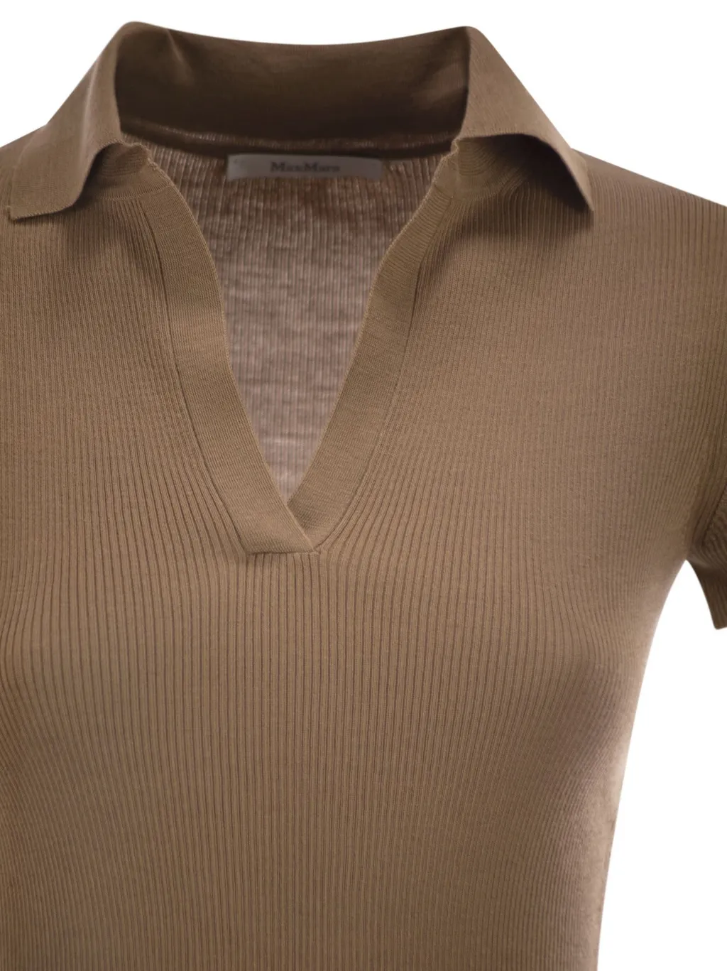 Max Mara Albero Short-Sleeved Ribbed Polo Shirt