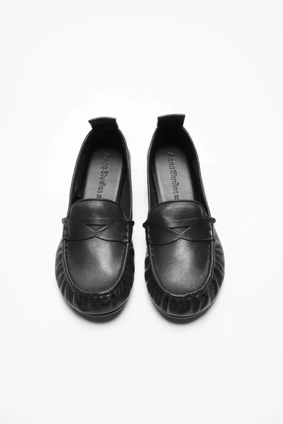 Penny-Slot Leather Loafers